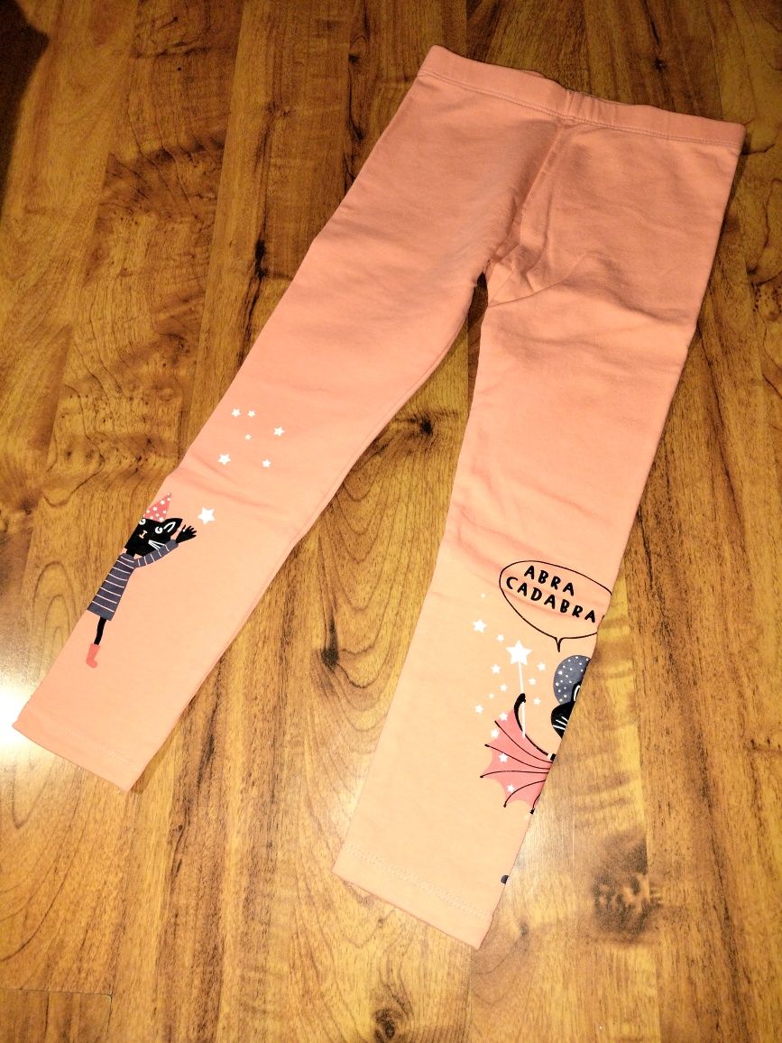 Bluzki legginsy r. 116 zestaw 4 szt
