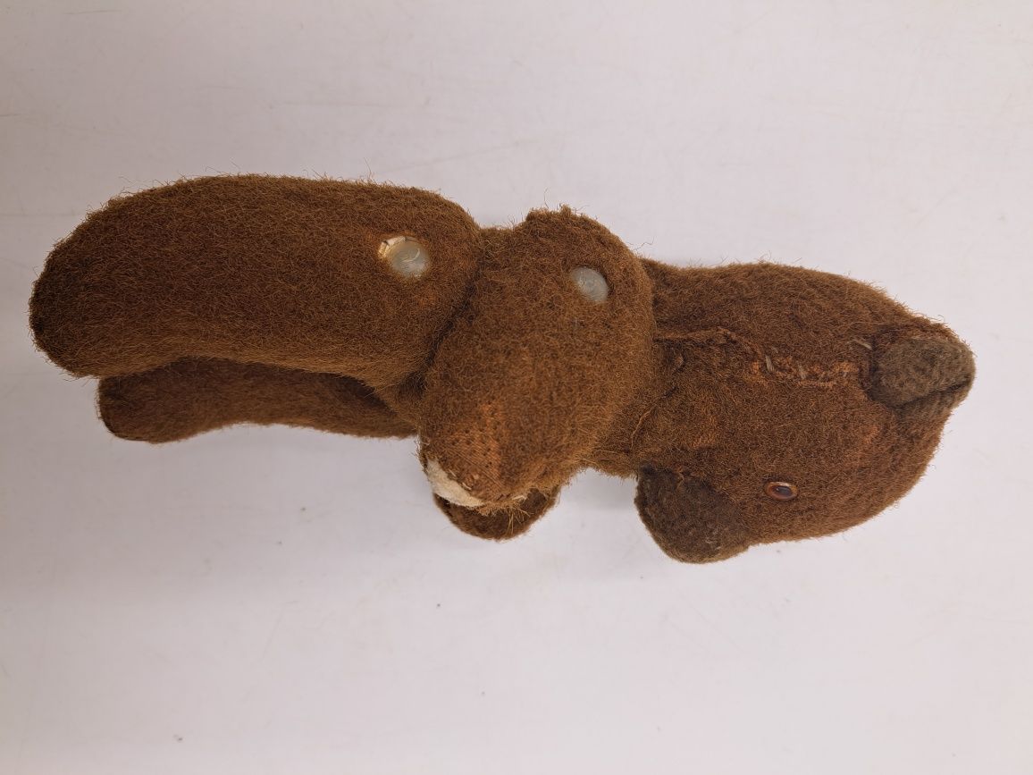 Stary miś trociniak Teddy malutki 20 cm brązowy jak Jasia Fasoli :)