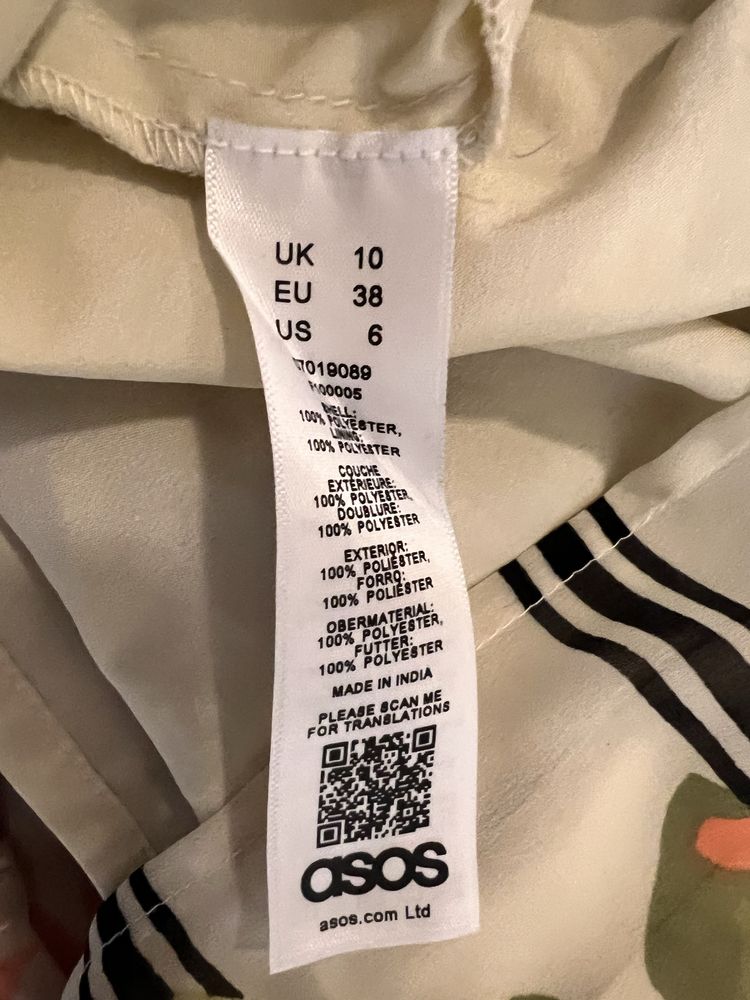 Asos nowa sukienka malowane kwiaty dluga 38 M