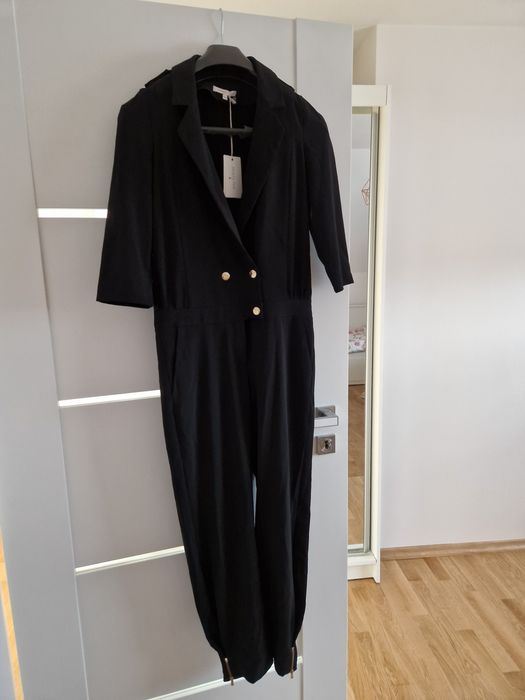 Czarny elegancki kombinezon PATRIZIA PEPE Nowy z metkami sylwester