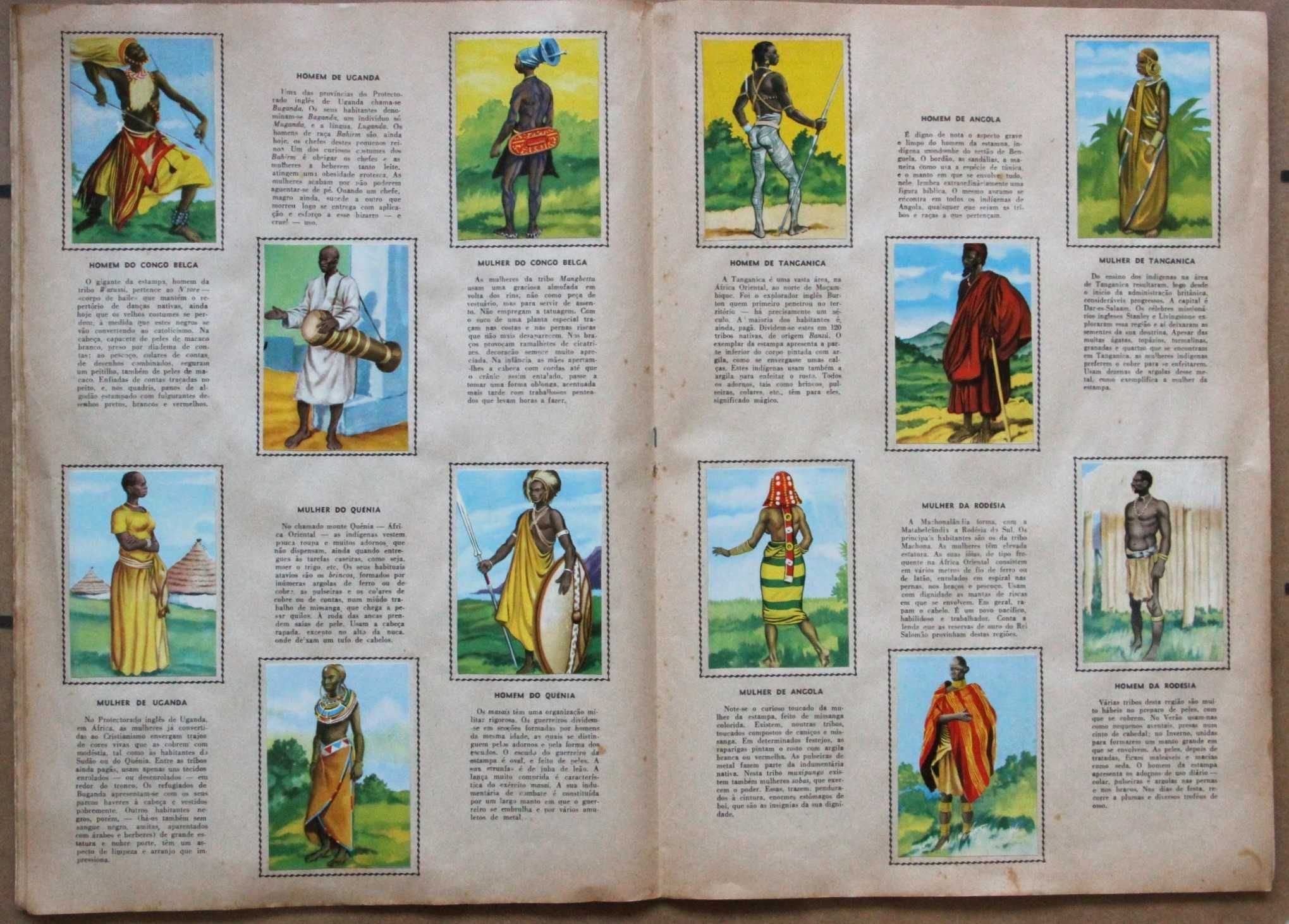 Caderneta de cromos - Trajos Típicos de Todo o Mundo - 1958