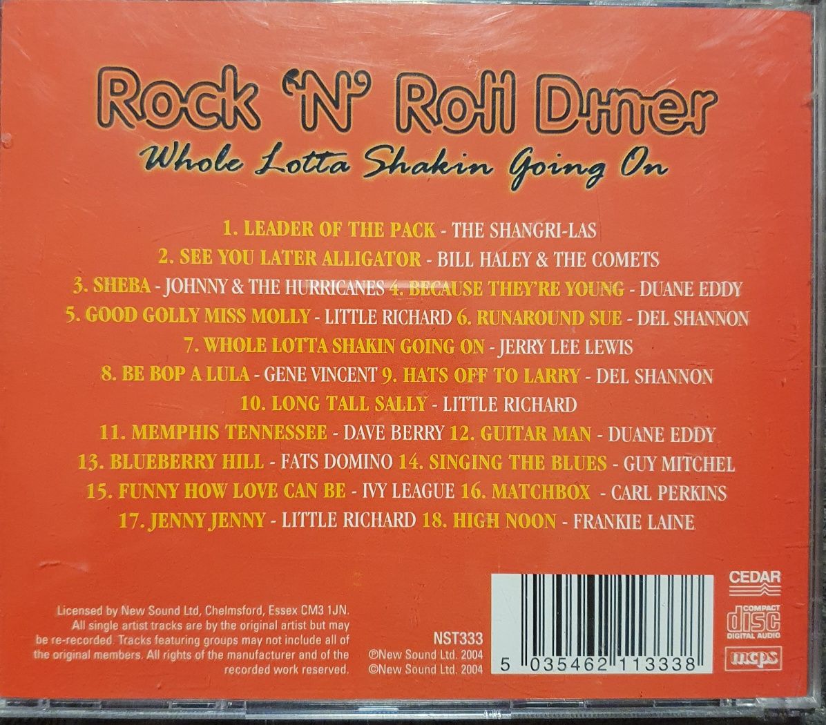 Rock 'N' Roll Diner - płyta cd - największe przeboje rokendrolowe. Pol