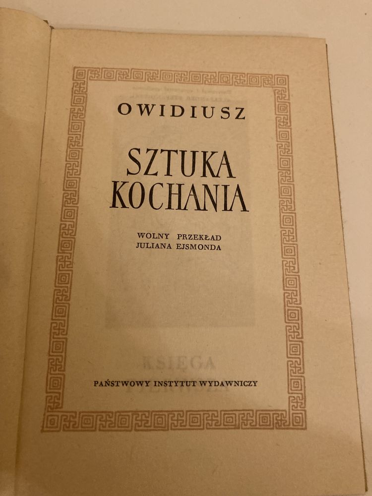 Sztuka kochania- Owidiusz