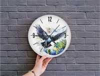 Zegar hodowcy gołębi ścienny "świat gołębi" akwarela