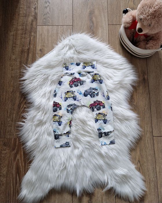 Leginsy baggy pumpy dla niemowląt monstertruck r 80