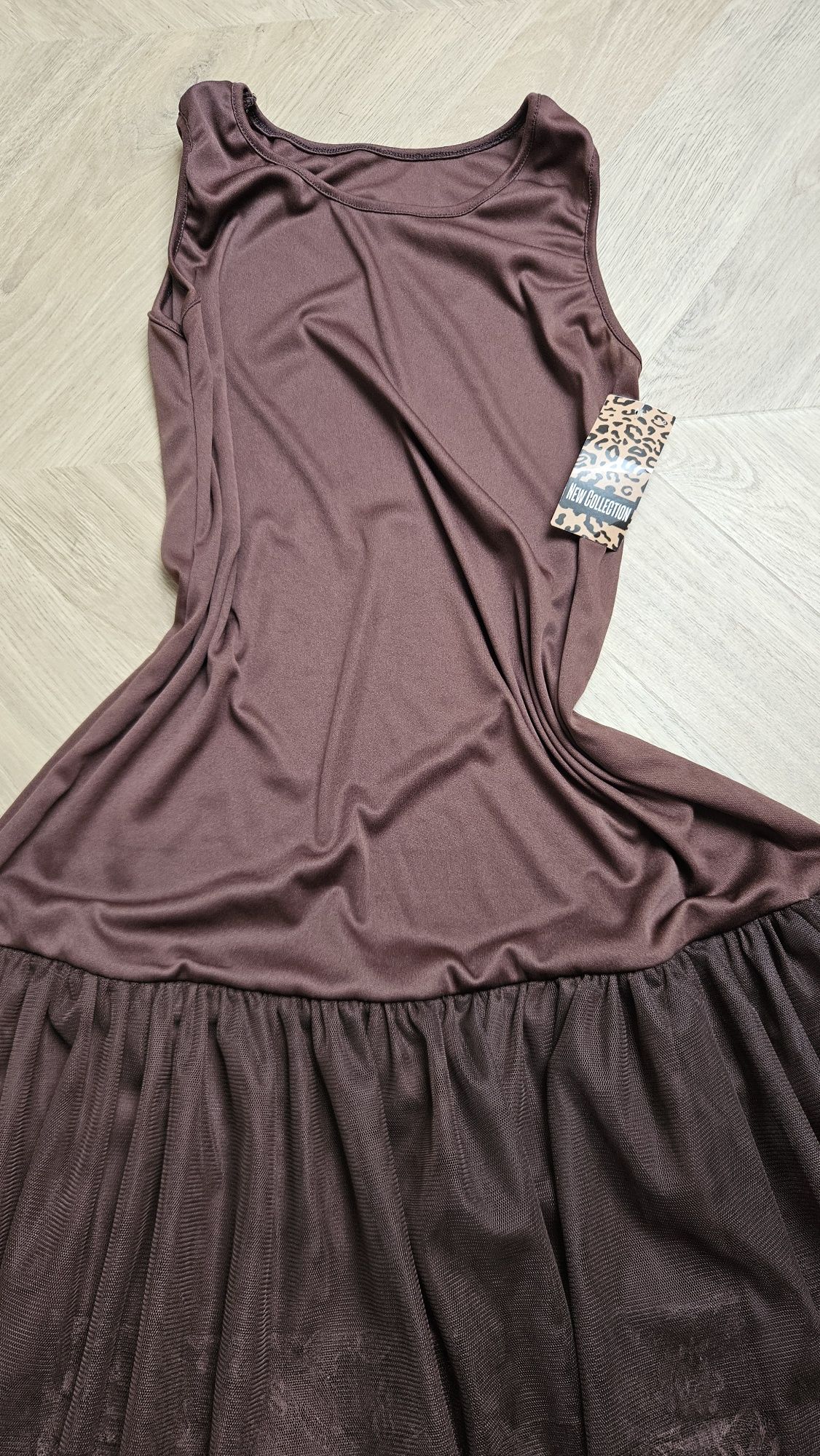 Halka wiskozowa New Collection czekoladowa Size Plus