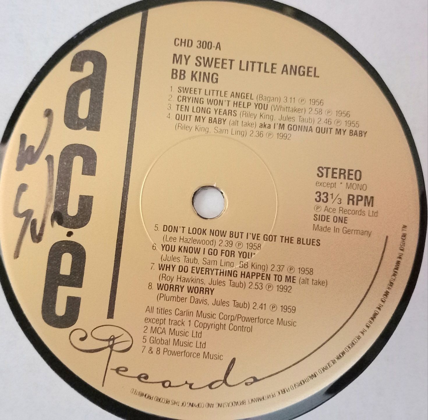 B.B.King MySweetLittleAngel LP Winyl Comp.Ger EX