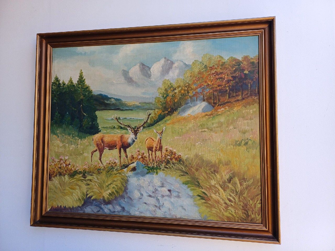 Stary obraz na płótnie sygnowany