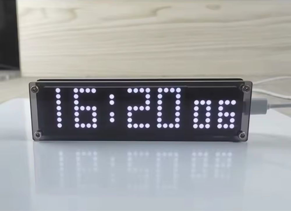 Zegar LED Matrix White/Biały WiFi