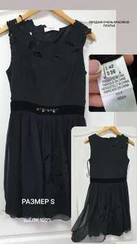 Платье  вечерное выпускное черное шёлк 100% blugirl размер M L