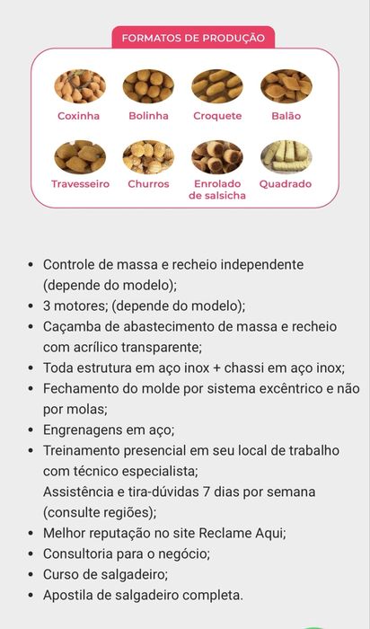 Maquinas para Salgados e Doces