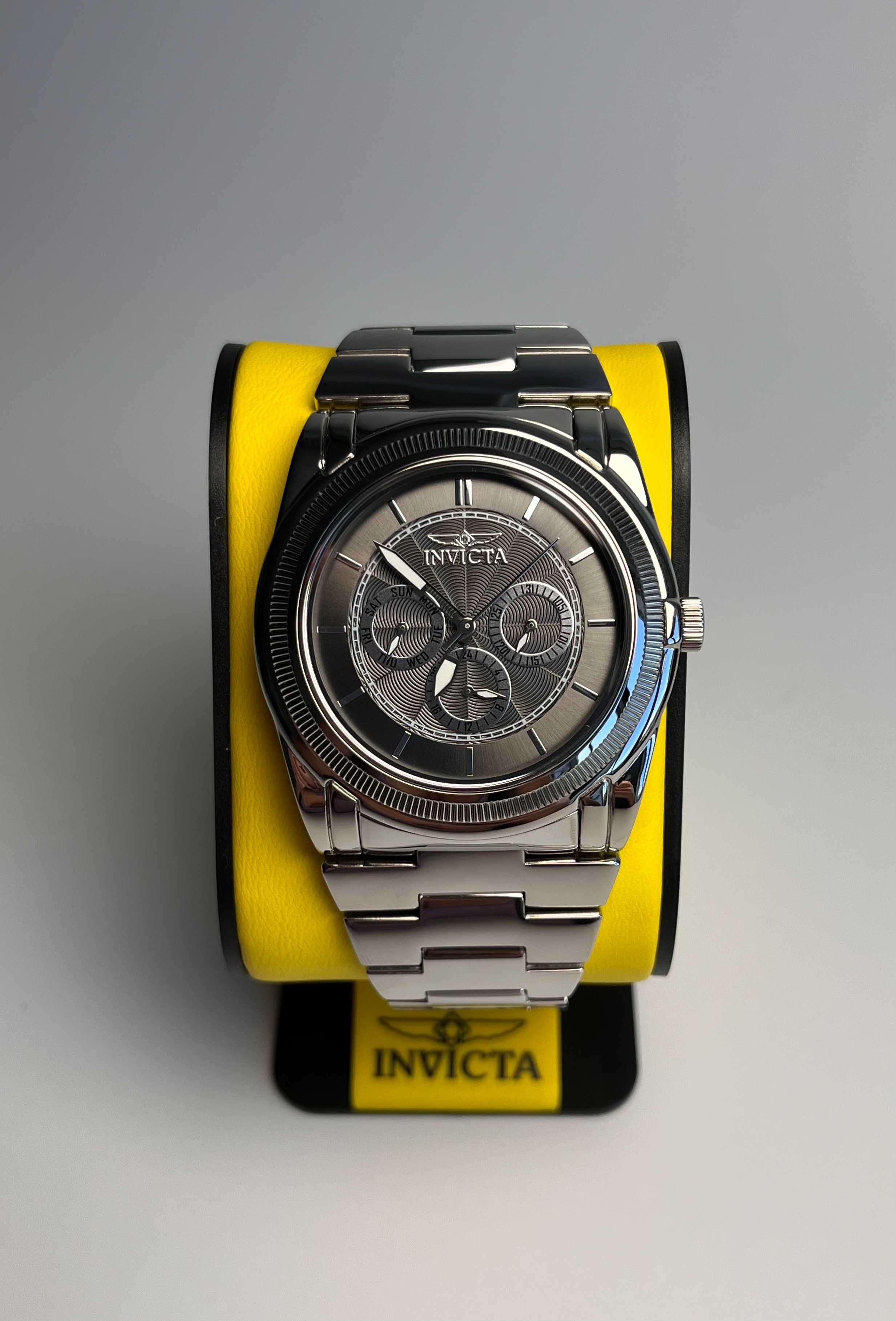 годинник Invicta 46258 Slim, круглий годинник інвікта, часы Ø46мм