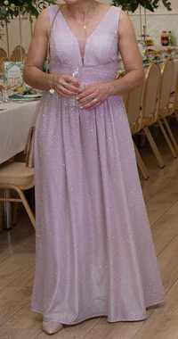 Suknia Sukienka długa błyszcząca brokatowa na wesele