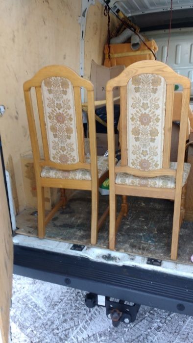 Dwa Krzesla drewniane debowe