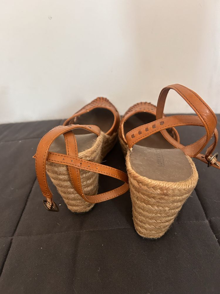 Sandaly na koturnie boho style rozm 38