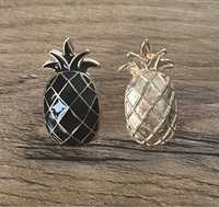 PIN WPINKA przypinka znaczek ananas czarny złoty