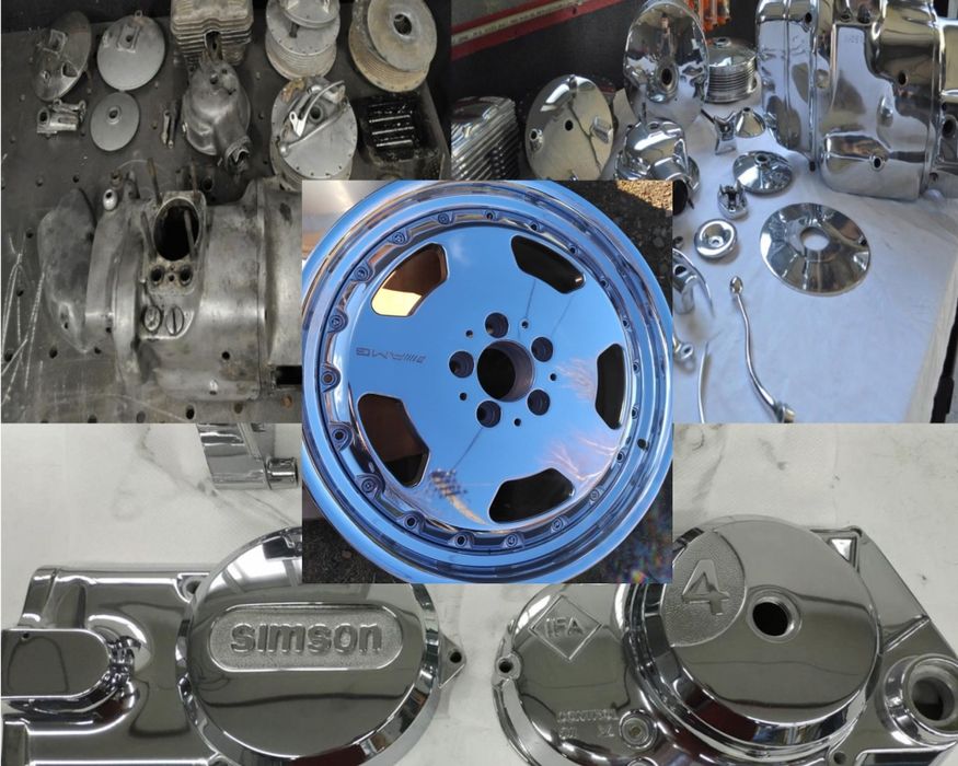 Polerowanie wibracyjne felg części z aluminium miedzi motocyklowe