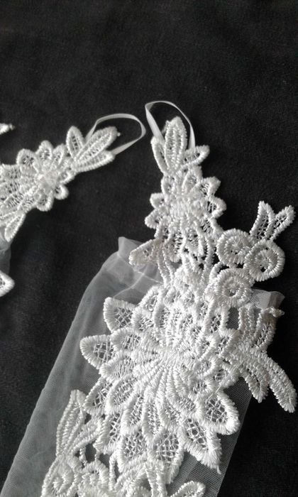 Свадебные кружевные митенки-перчатки на один палец, новые