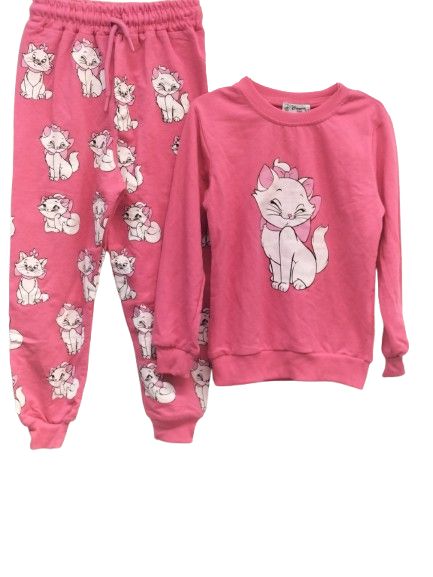 Dziewczęcy komplet Disney Aristocats nadruk Kotka Marie 122-128