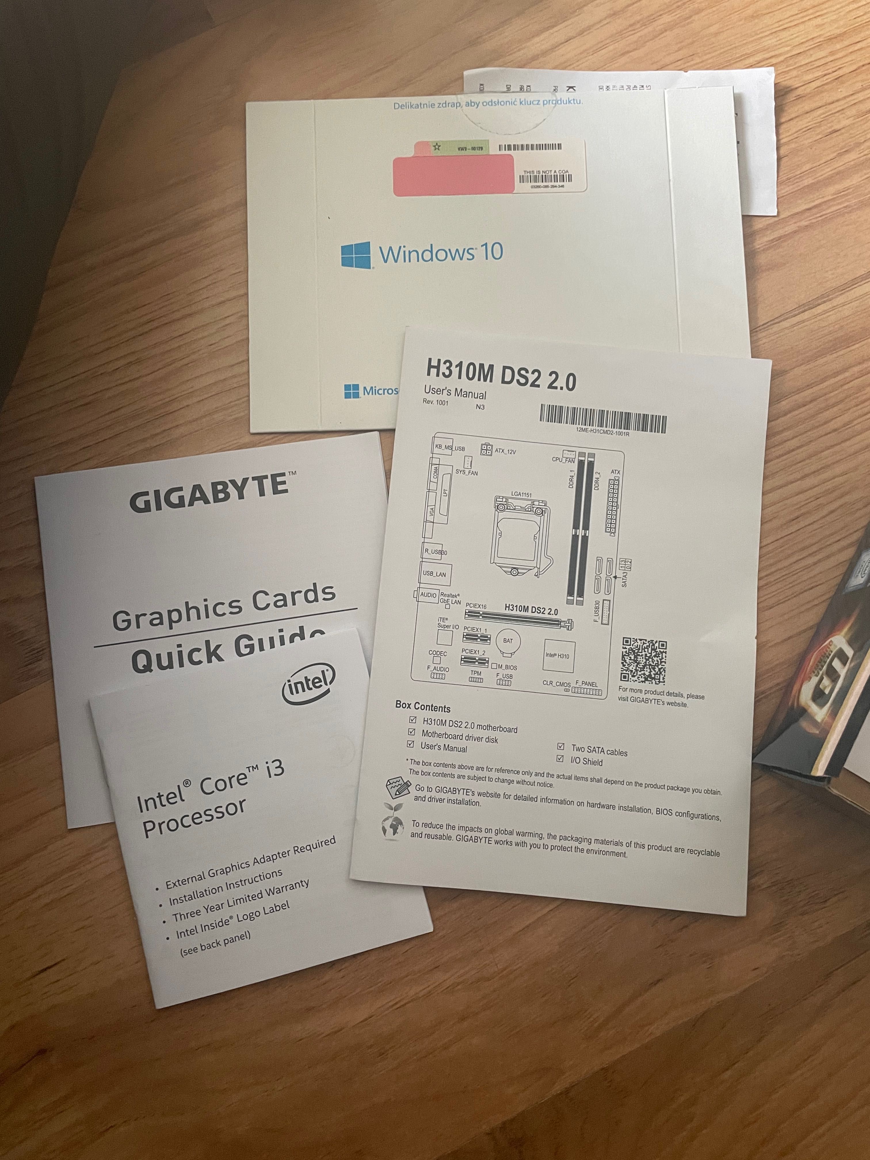 Komputer ASUS stacjonarny z płyta H310M DS 2.0