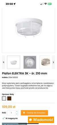 Plafon kinkiet industrialny