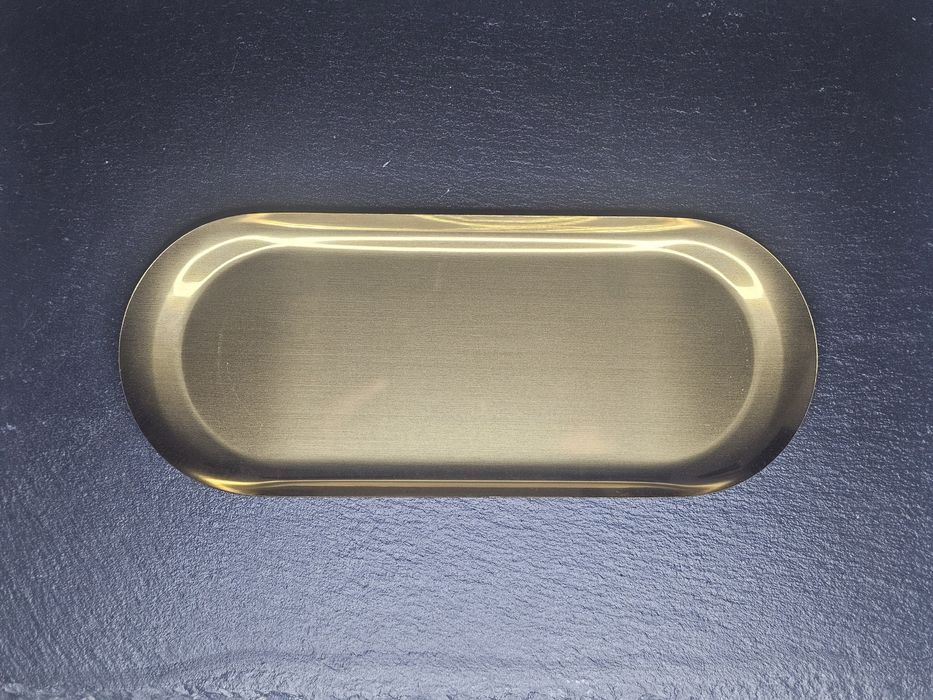 Tacka metalowa duża złota