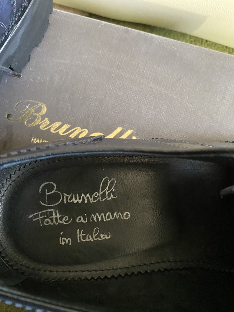 Brunelli туфли мужские, броги Италия