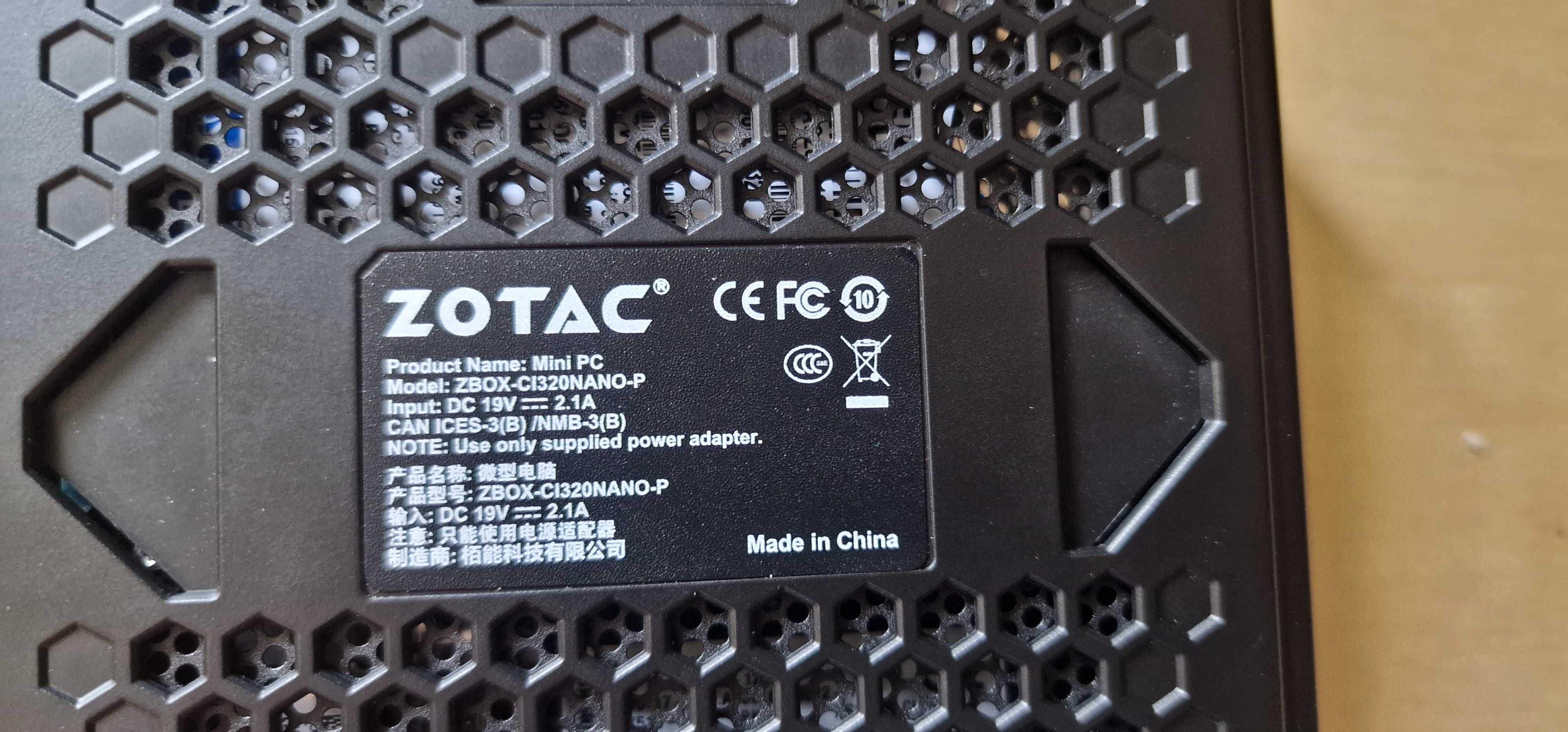Komputer Mini PC Zotac ZBOX-CI320NANO 4GB Ram 320 HDD Win 10 Pro