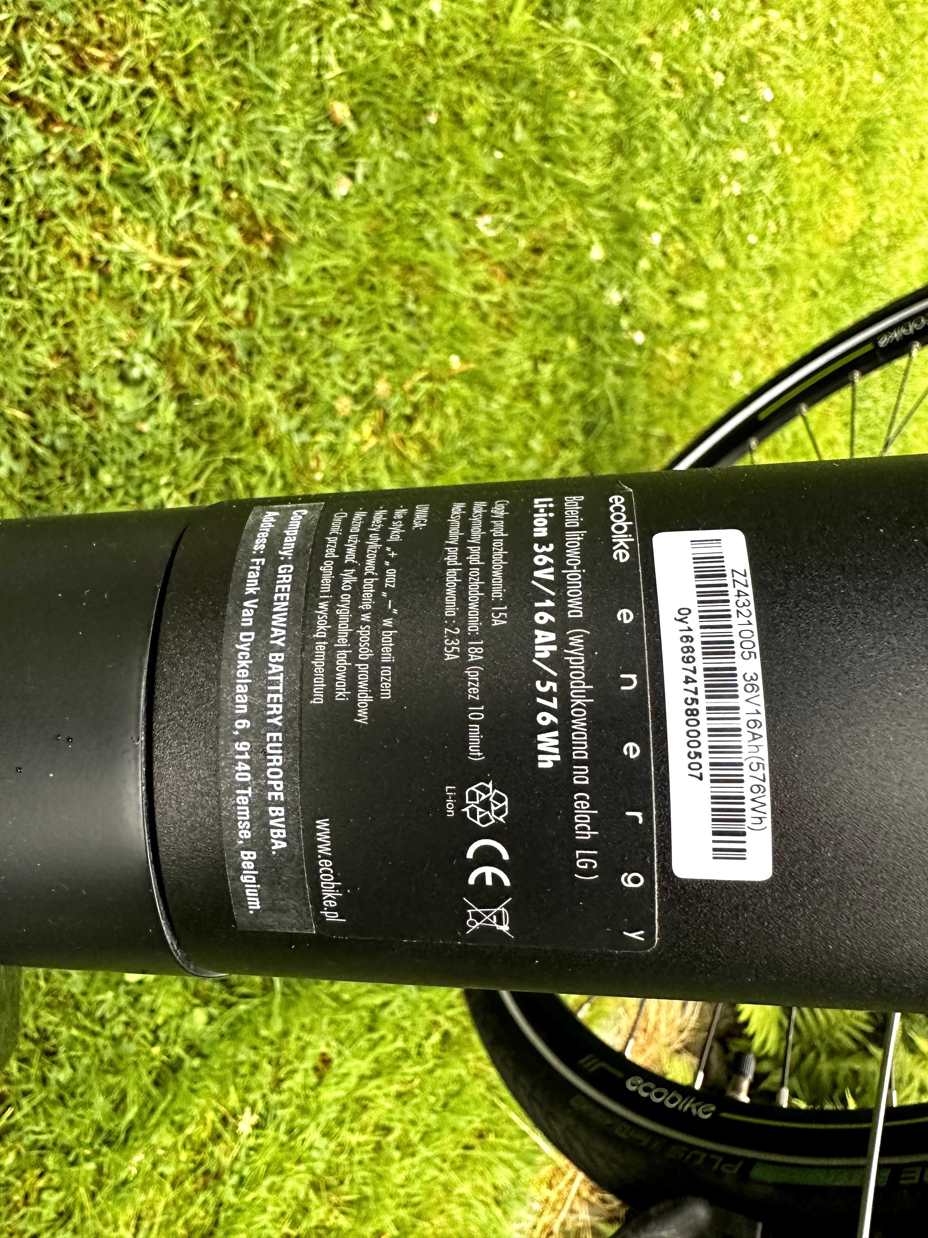 Rower EcoBike X-Cross M Black 2022 + nieużywany akumulator 468Wh