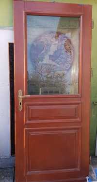 2szt Dębowe drzwi z futrynami (prawe i lewe)