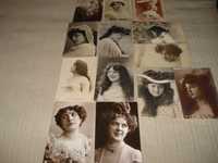 postais muito antigos,figuras de mulher
