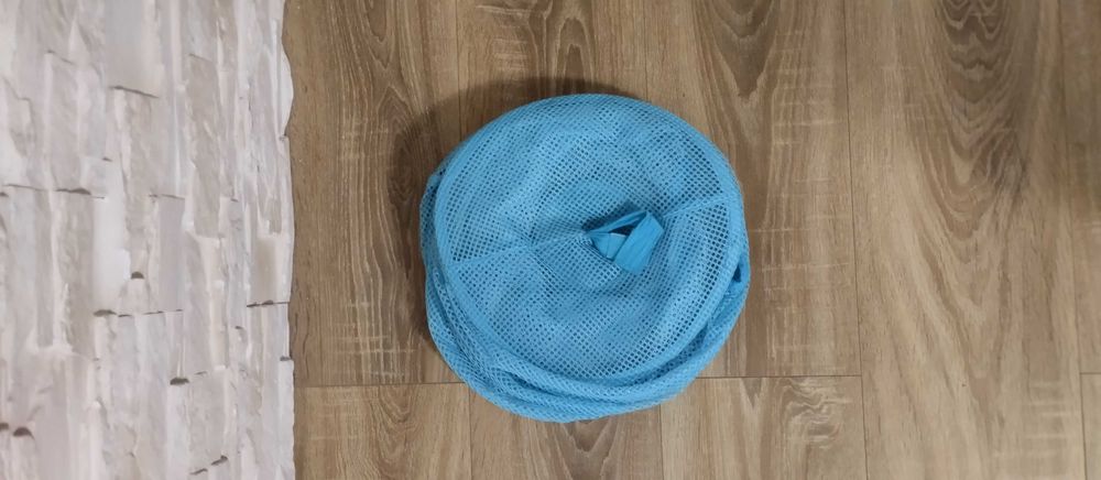 Organizer wiszący kosz na zabawki niebieski