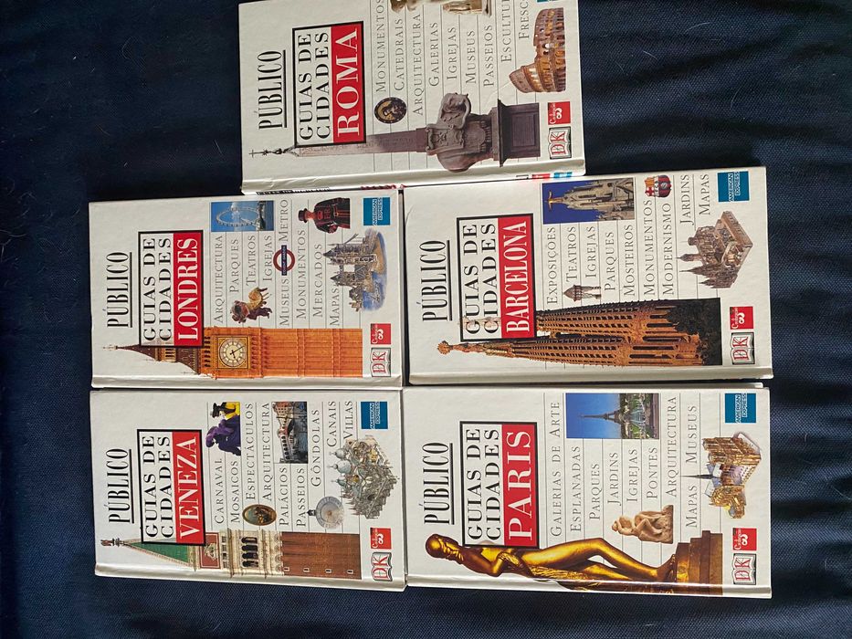 Guias das cidades de Veneza Paris Londres Roma e Barcelona