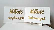 Hymn o Miłości tabliczki Miłość wesele ślub