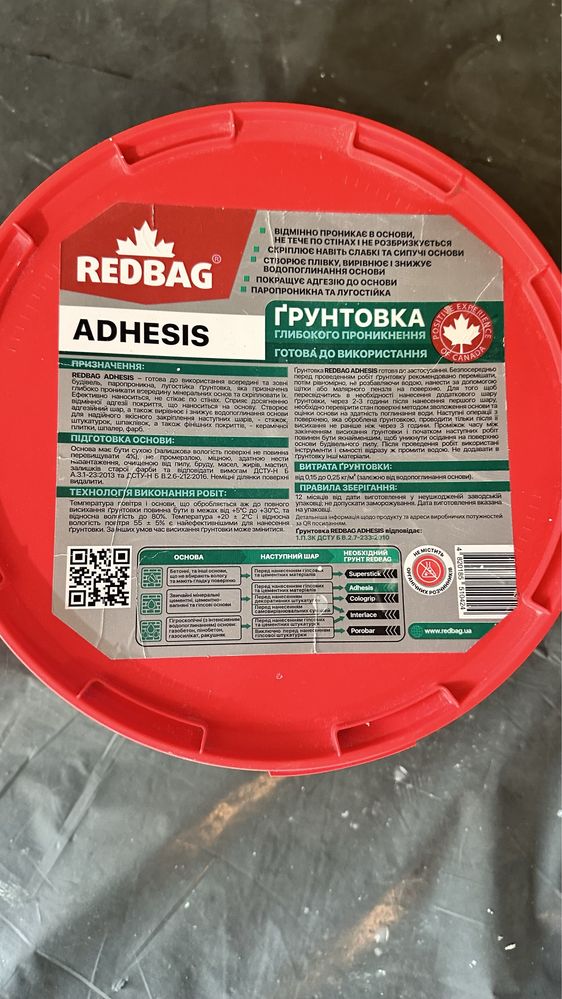 Грунт глибокого проникнення Redbag ADHESIS 10кг