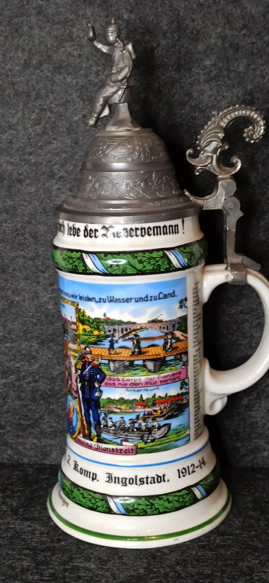 Kufel Rezerwisty 1912 do 1914 Ingolstadt Pionier Burger