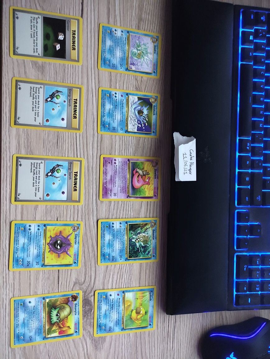 Pokemon Conjunto Cartas 1st Edition Fossil Inglês