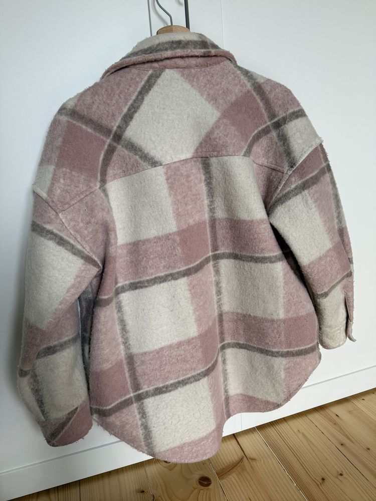 Kurtka koszulowa krata Stradivarius XS/34 oversize wiosenna