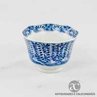 Taça porcelana da China, decoração Azul e Branca, séc. XIX