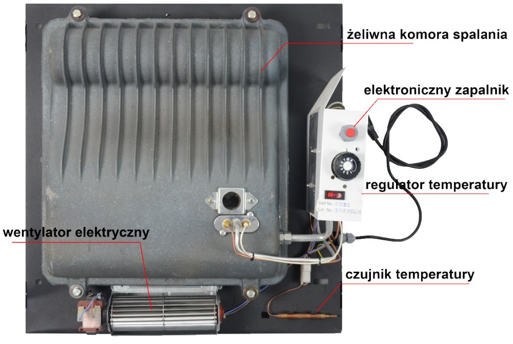 Konwektor gazowy żeliwny z wentylatorem 5 kW,piecyk na butle, grzejnik