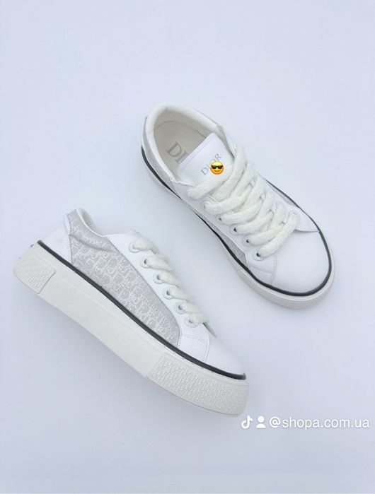 Кеды женские Dior | Кроссовки / Кеди  Белые и чёрные