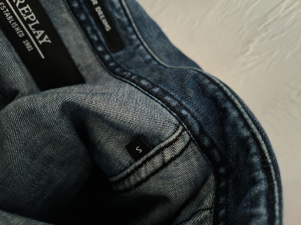 Męska koszula jeansowa Replay Regular Fit S