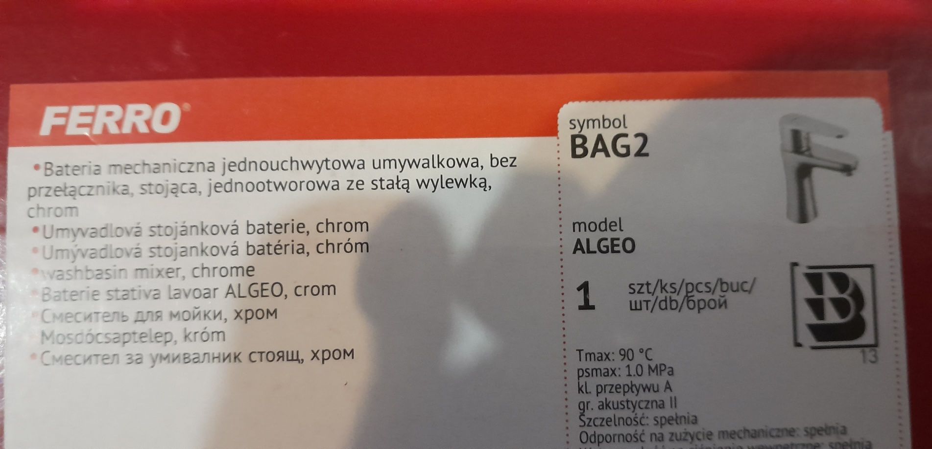 Bateria umywalkowa Algeo BAG2