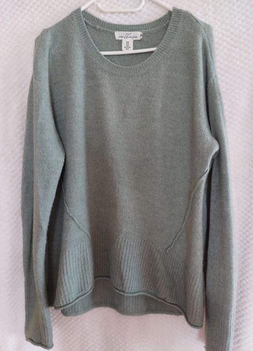 Zielony sweter z długim rękawem. H&M. Rozmiar M/oversize