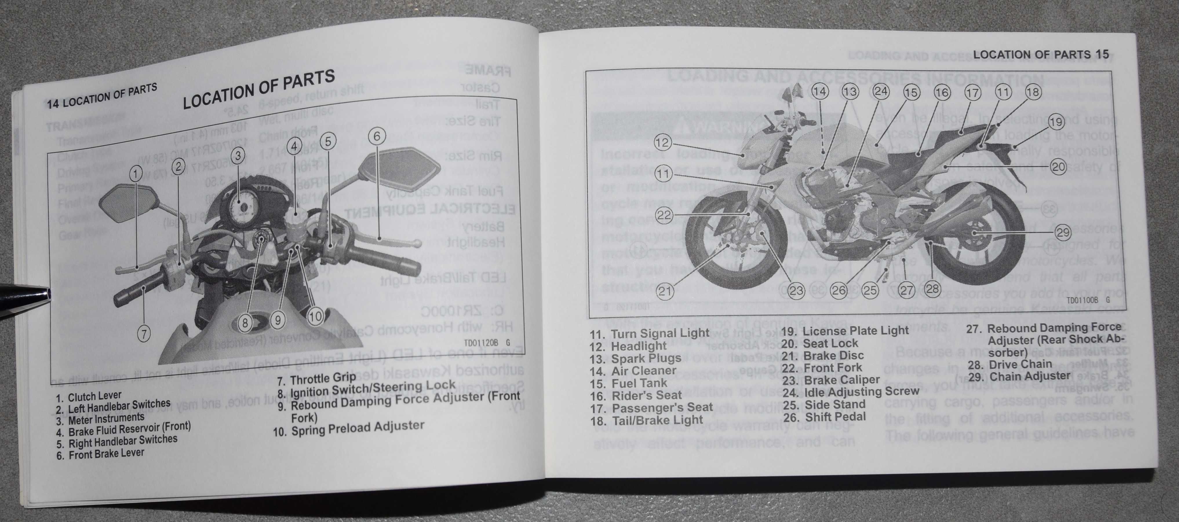 Instrukcja obsługi KAWASAKI Z1000