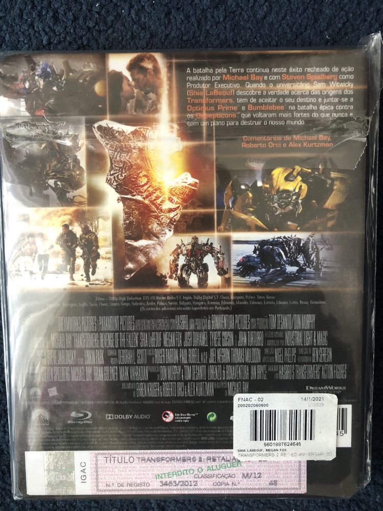 Blu-ray Transformers 2 (É Novo) Steelbook Edição Especial Portuguesa Bluray