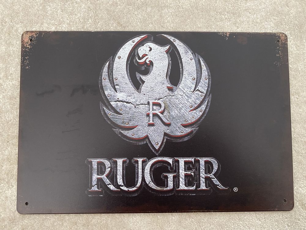 RUGER | Placa Metalica Decorativa (nova)