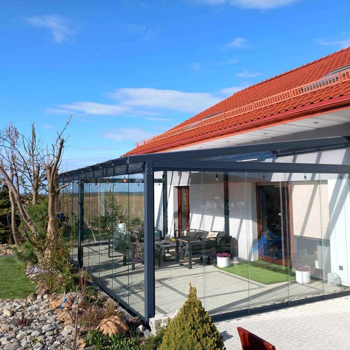 Zabudowa tarasu Zielona Góra | Ogród zimowy | Zadaszenie tarasu szkłem