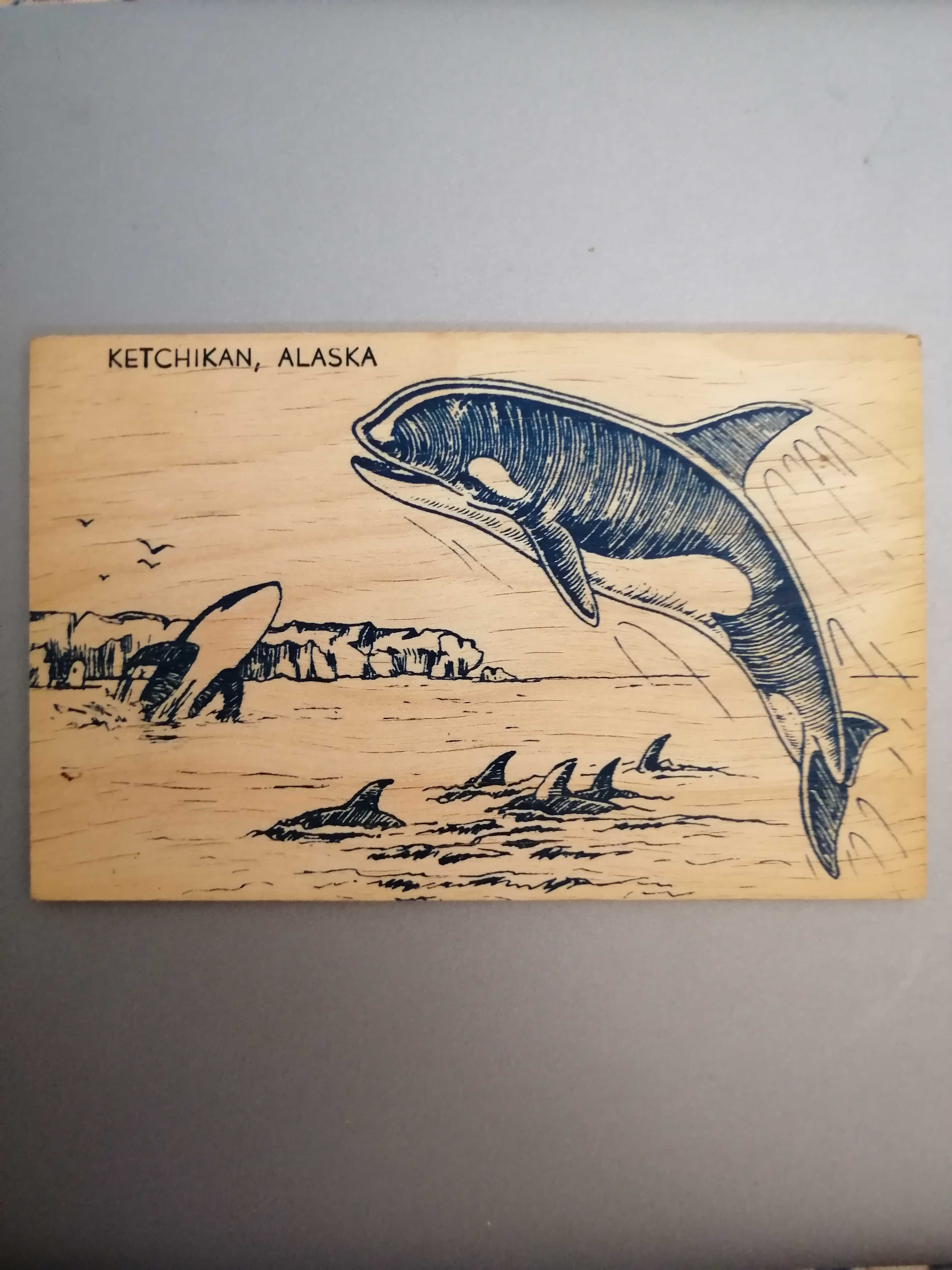 Wood postcard Alaska