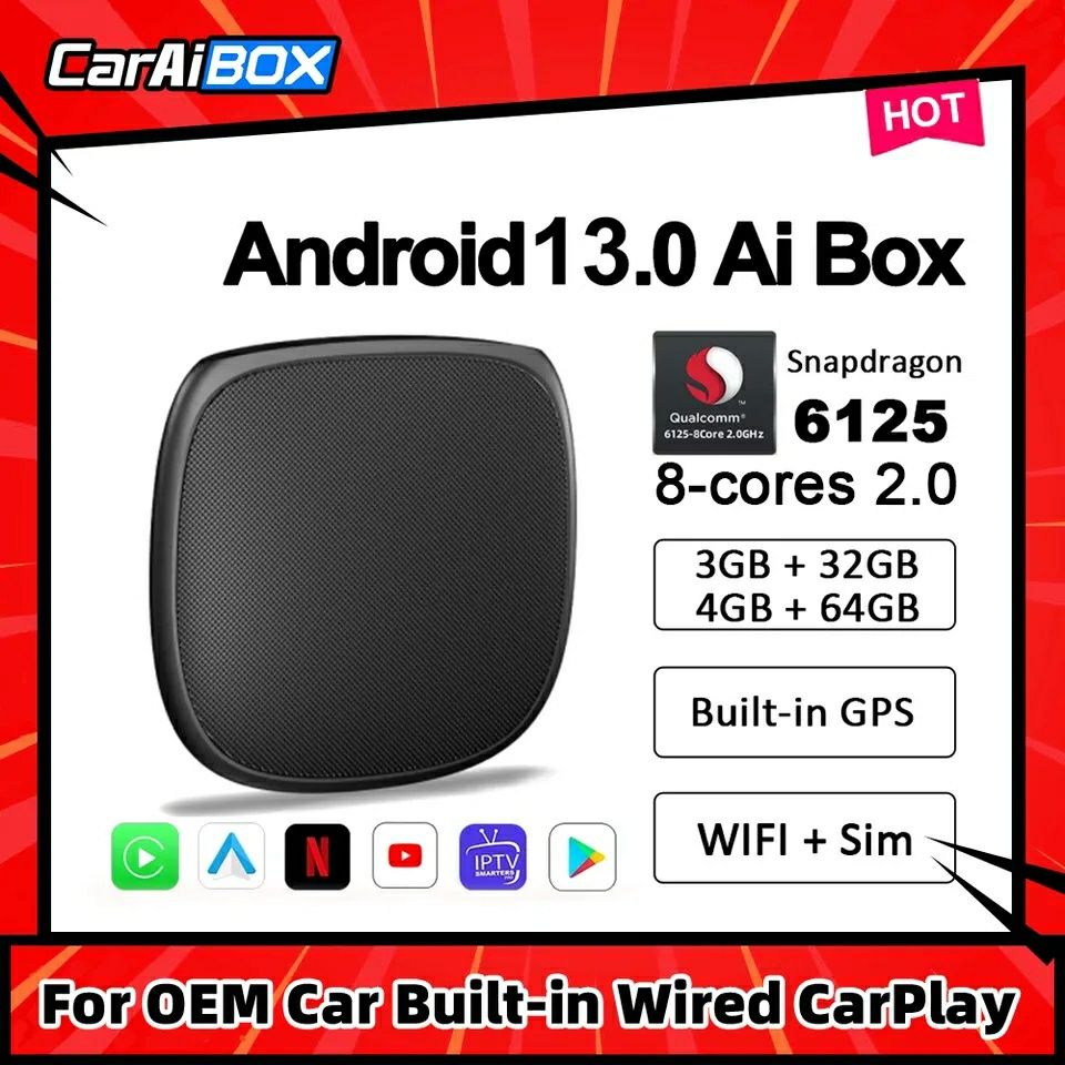 Car ai box carplay android auto 4G+64Gb